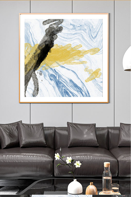 泼墨大理石纹路方形-众图网