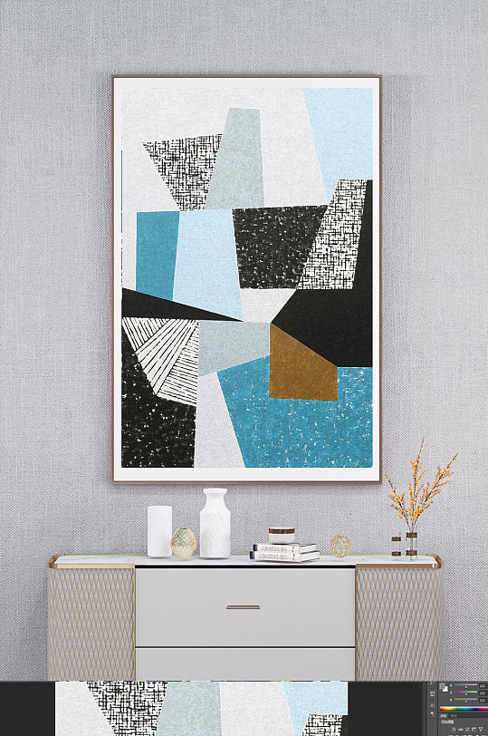 不规则几何拼接装饰画