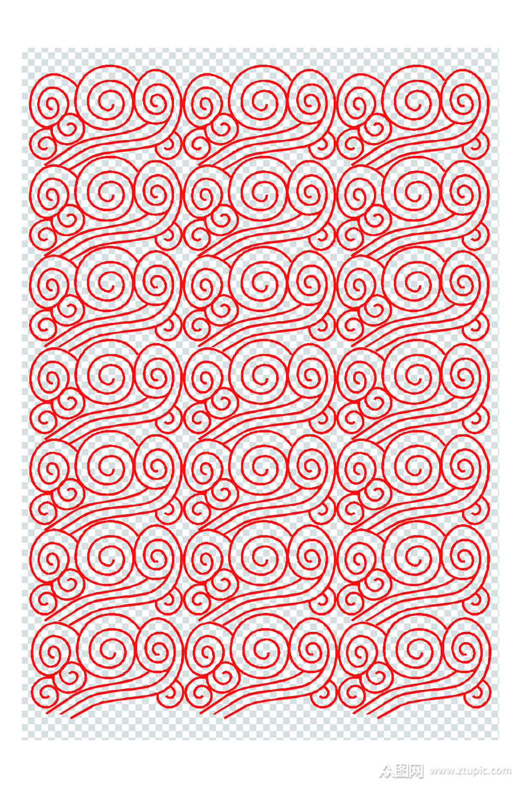 云纹满图圆圈纹路图案