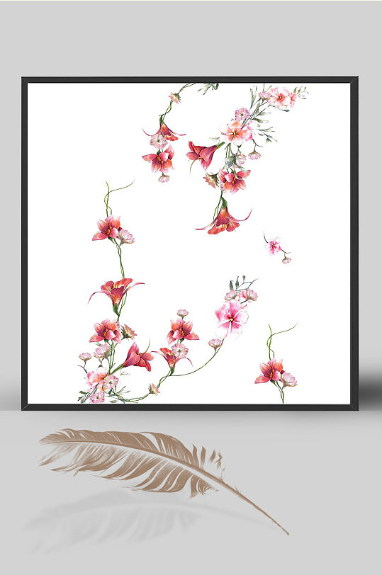 写意花卉藤蔓花卉凌霄花