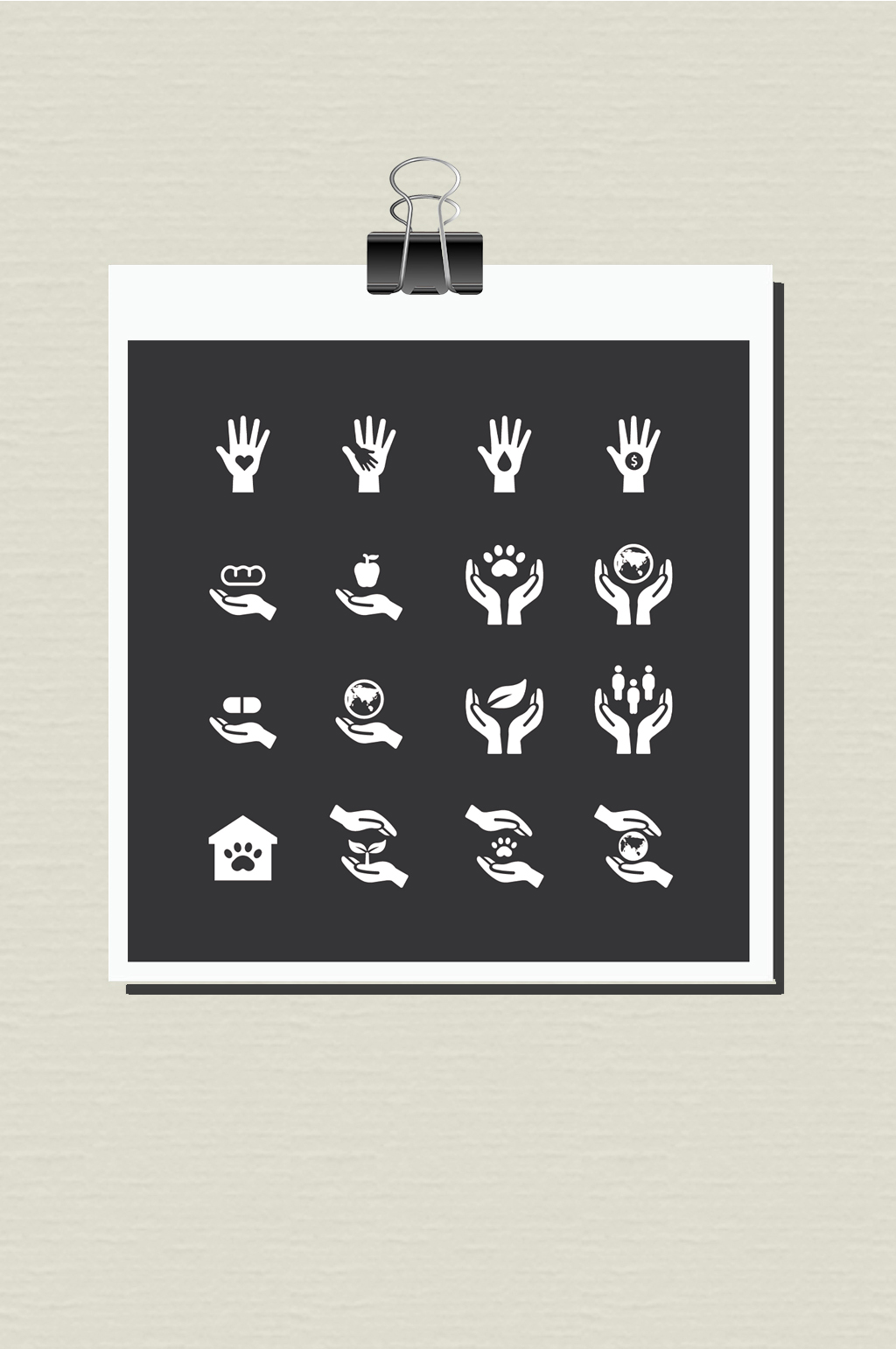 矢量图手掌手势图标