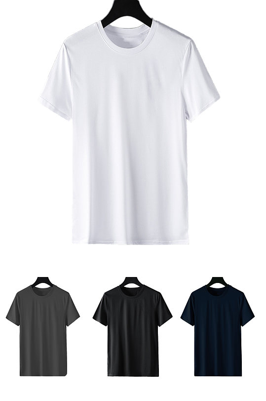 短袖男款白黑白t恤文化衫样机集合3d写实白黑翻领t恤短袖时尚设计文化