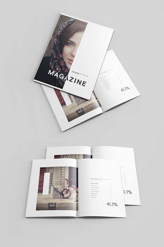 书籍画册封面内页书页样机-众图网