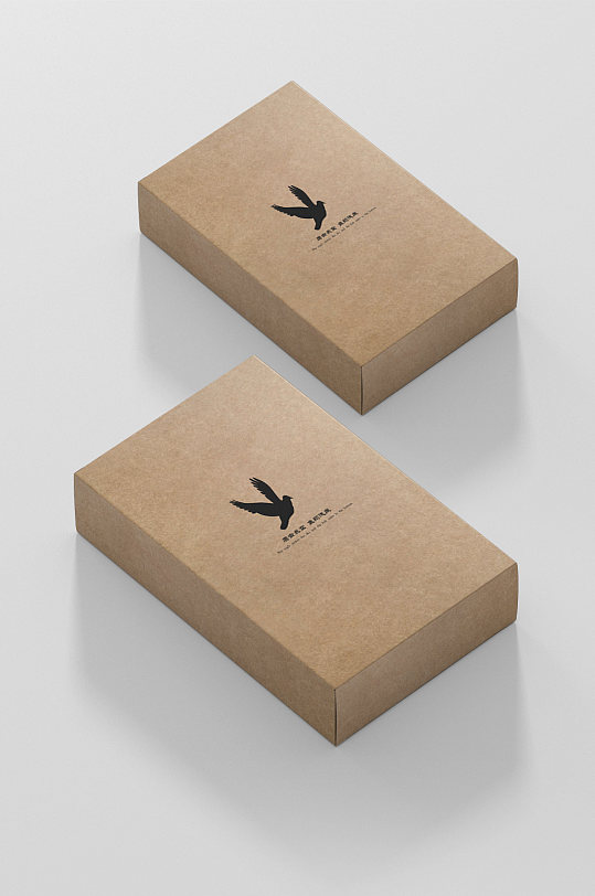 牛皮纸盒子样机模板-众图网