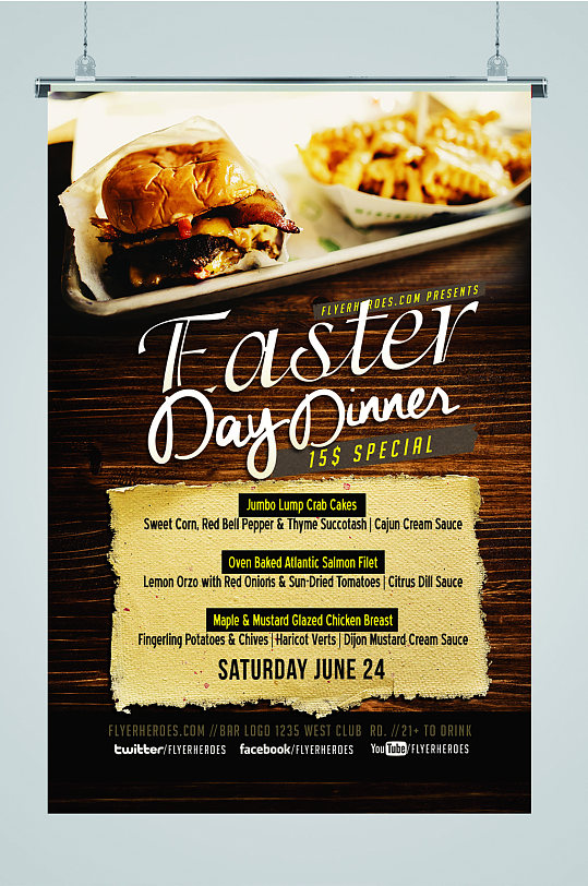 复活节英文美食传单