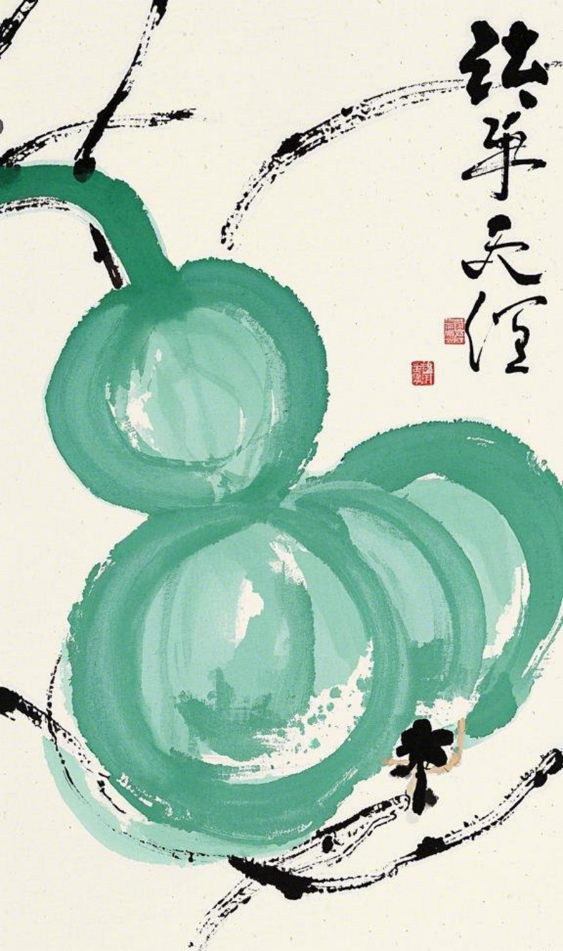 國畫水墨畫葫蘆寫意意境留白禪意素材