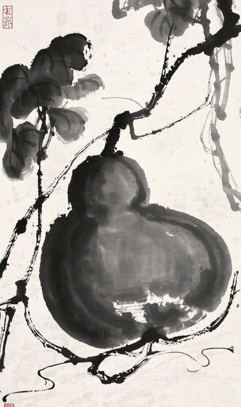 國(guó)畫(huà)水墨畫(huà)葫蘆寫(xiě)意意境留白禪意素材