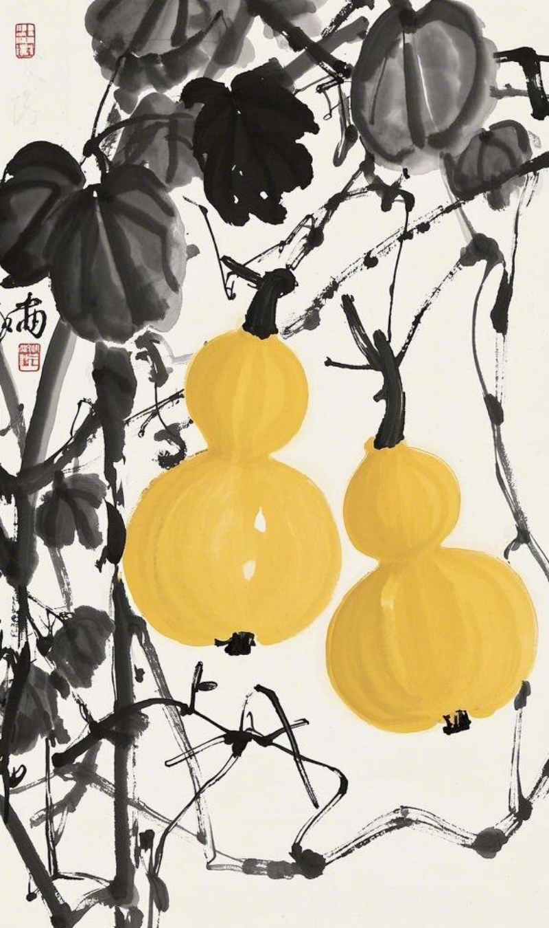 國(guó)畫(huà)水墨畫(huà)葫蘆寫(xiě)意意境留白禪意素材