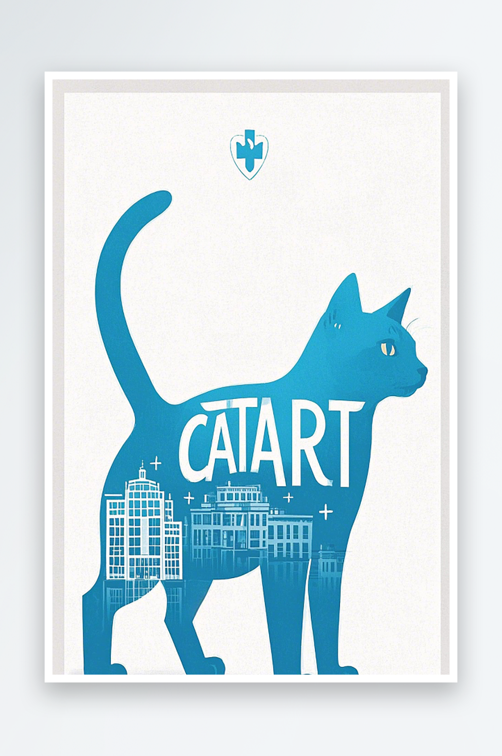 猫宠物logo图形插画元素素材