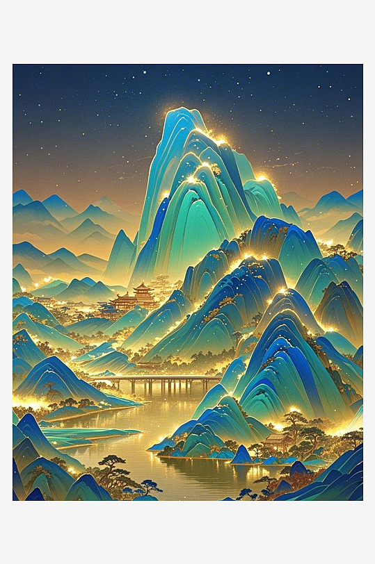 千里江山图素材_千里江山图模板_千里江山图设计图片免费下载-众图网