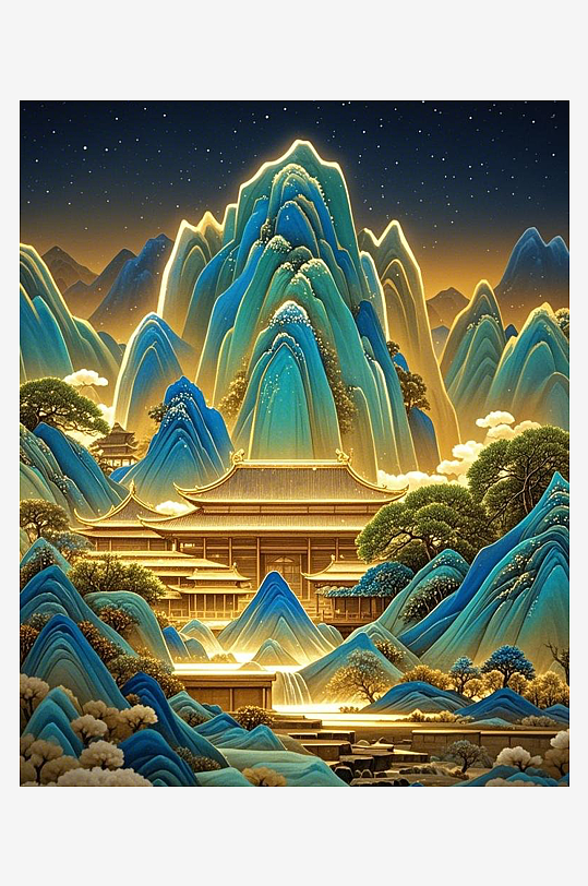 千里江山图素材_千里江山图模板_千里江山图设计图片免费下载-众图网