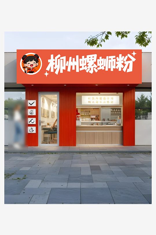 柳州螺蛳粉门头设计图-众图网