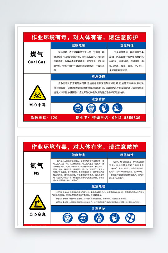 职业危害告知牌煤气-众图网