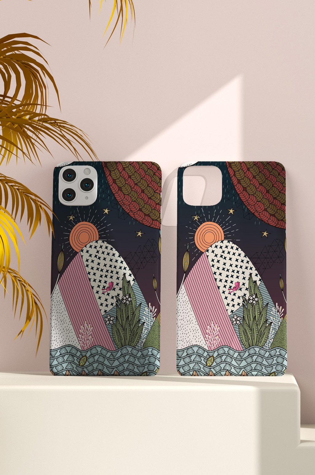 个性插画手机壳设计素材