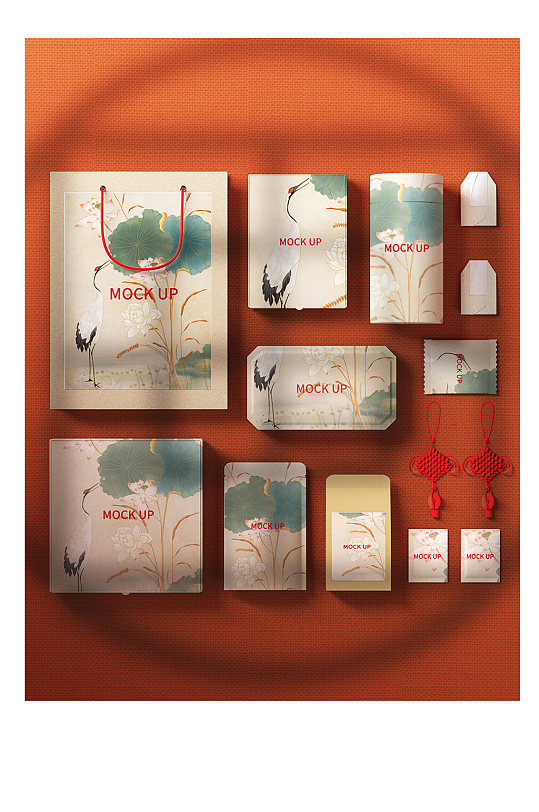 中国风vi样机贴图书签