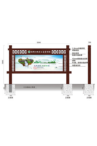 景区地质公园宣传栏