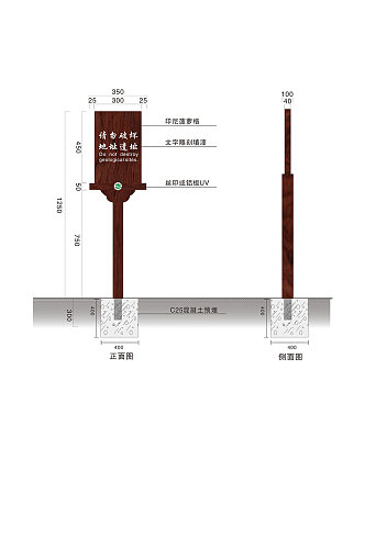 景区地质公园温馨提示牌