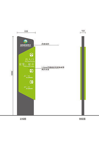 工业企业园区多项指示牌