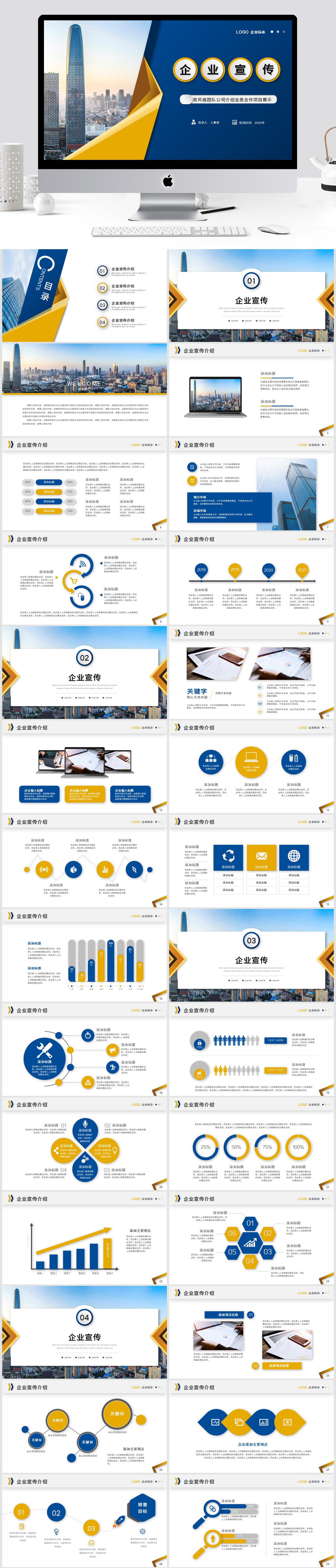 企业宣传介绍ppt模板素材