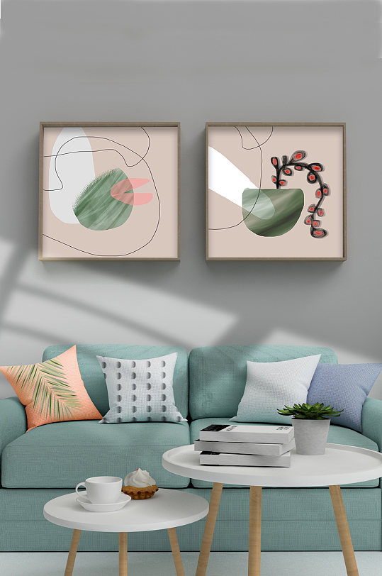 ins风清新植物装饰画