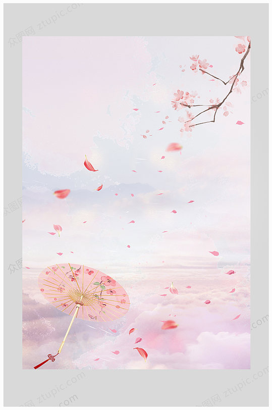 古风桃花唯美浪漫背景