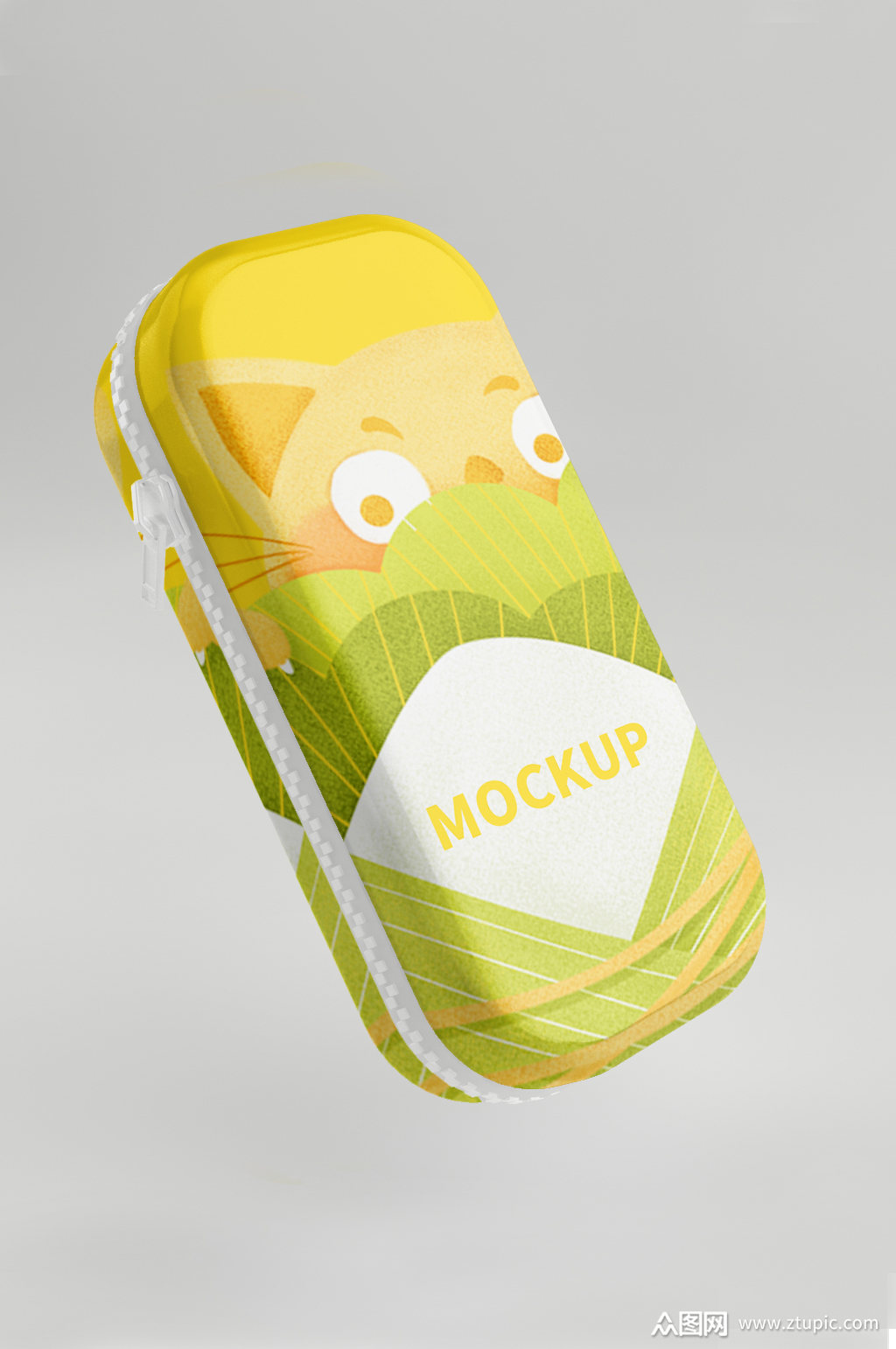 模型卡通文具盒包装样机