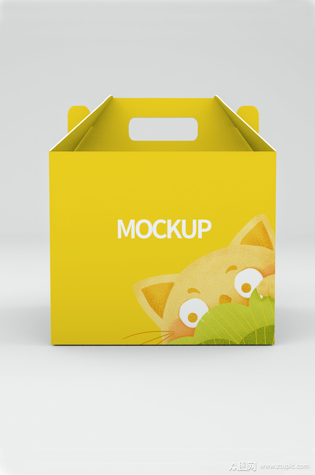 蛋糕包装正方形盒子样机素材