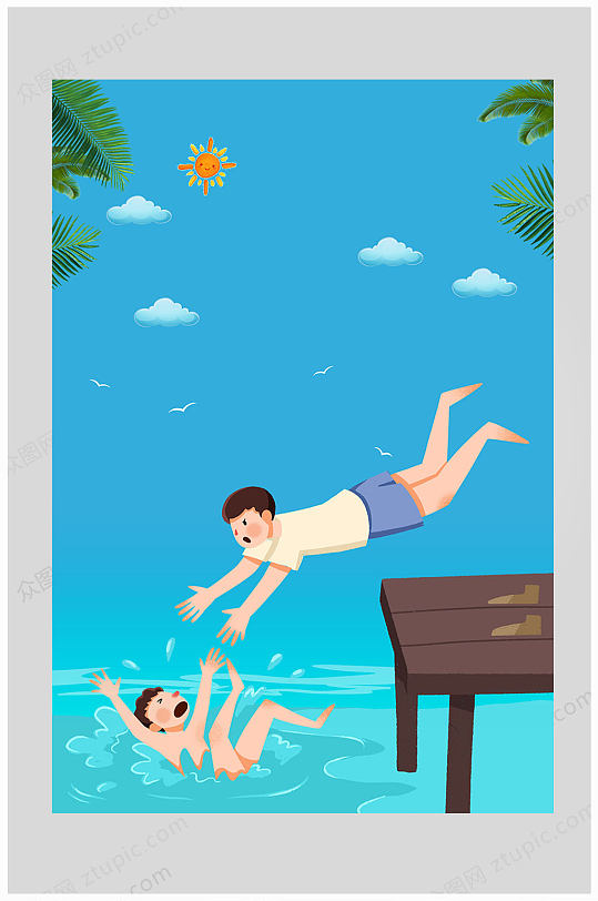 溺水海报背景图片-溺水海报背景设计素材-溺水海报背景模板下载