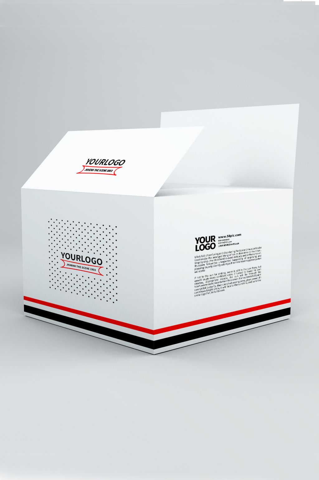 模型箱子正方形盒子样机模库网素材