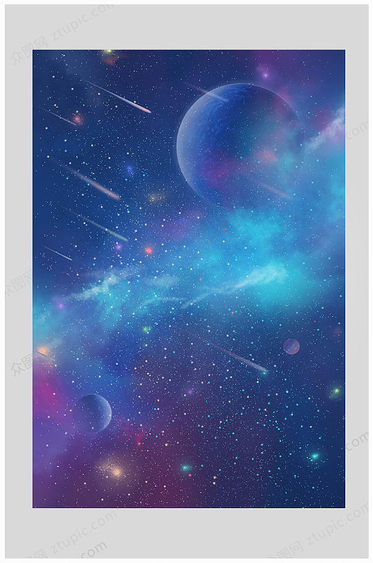 宇宙太空流星星星治愈唯美