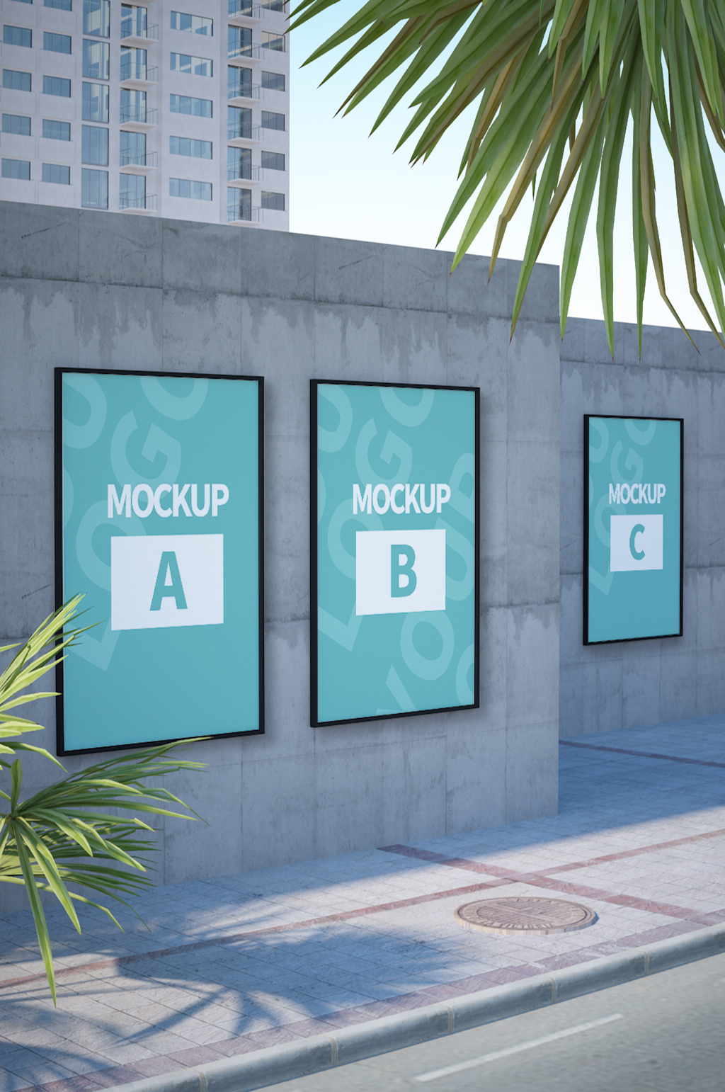 室外户外海报广告宣传样机模板下载-编号259671-众图网