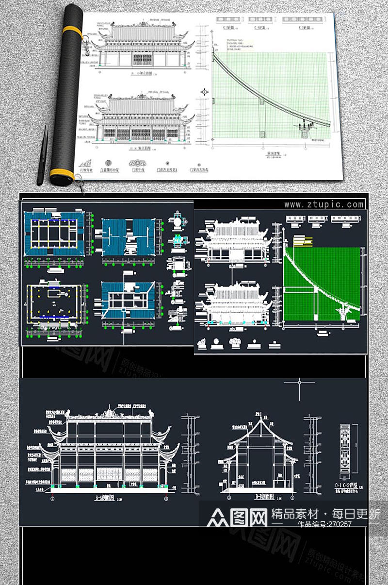 中国古典建筑CAD图纸素材