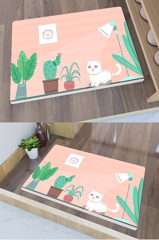 卡通可爱小清新猫咪地摊-众图网