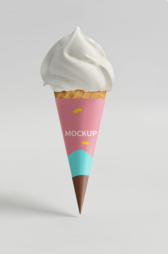 冰淇淋甜筒包装样机食品
