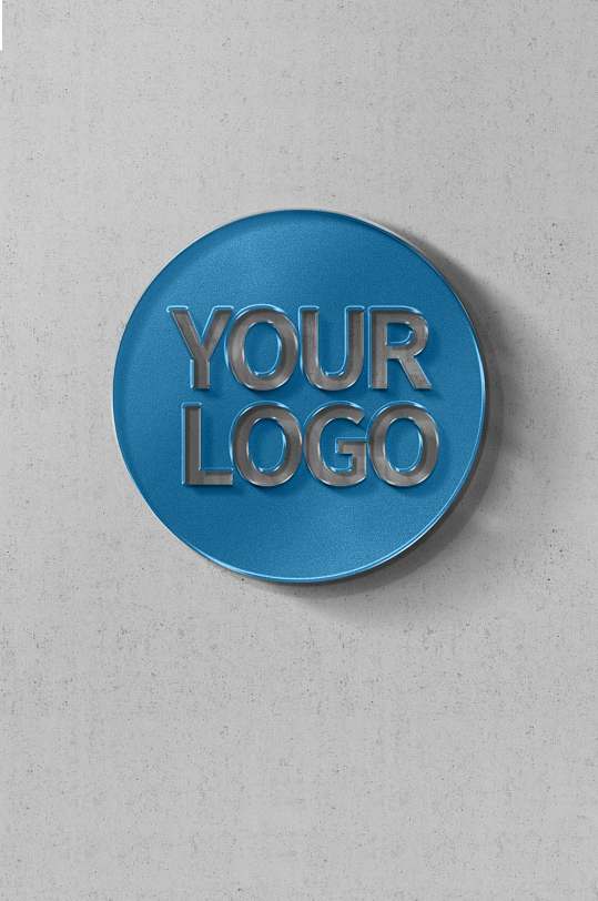 模型logo塑胶背景样机