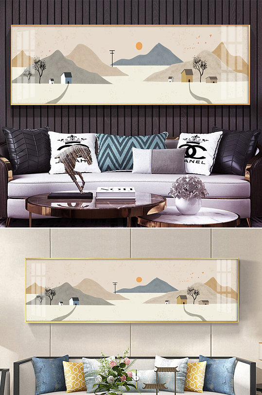 现代简约客餐厅挂画-众图网