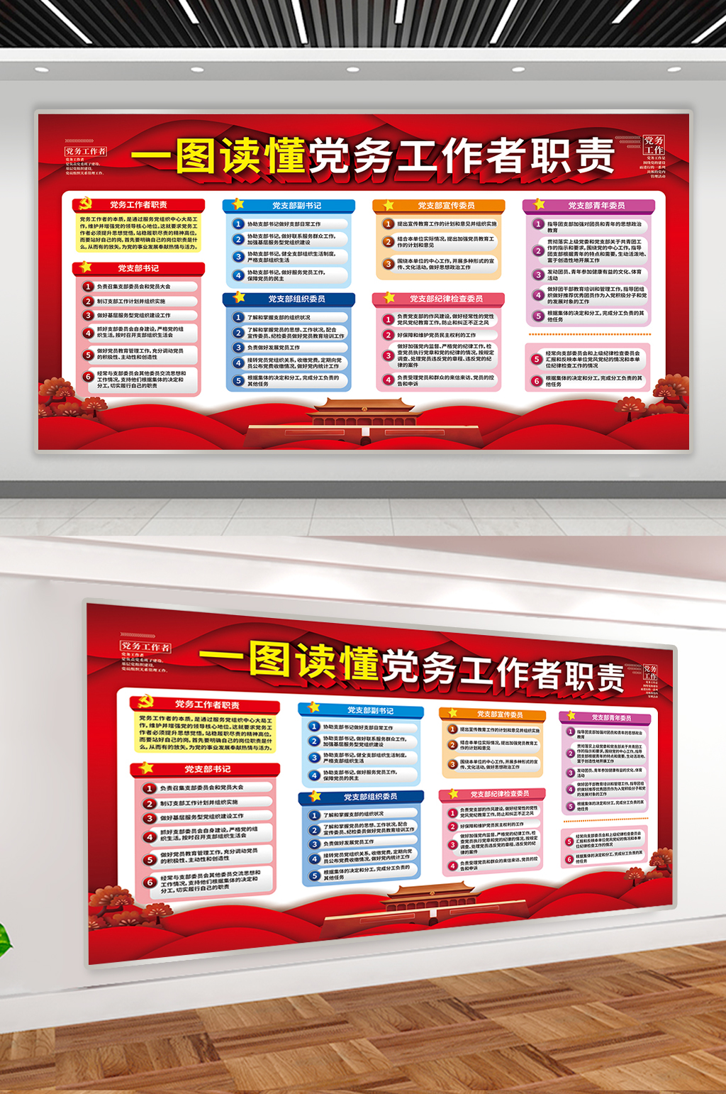 一图读懂党务工作者职责素材