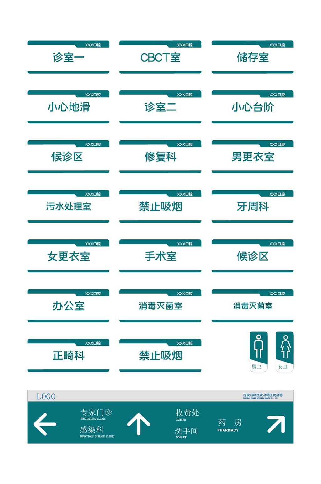 医院医疗原创vi导视牌素材
