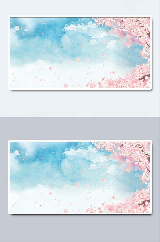 日本樱花节主题背景图