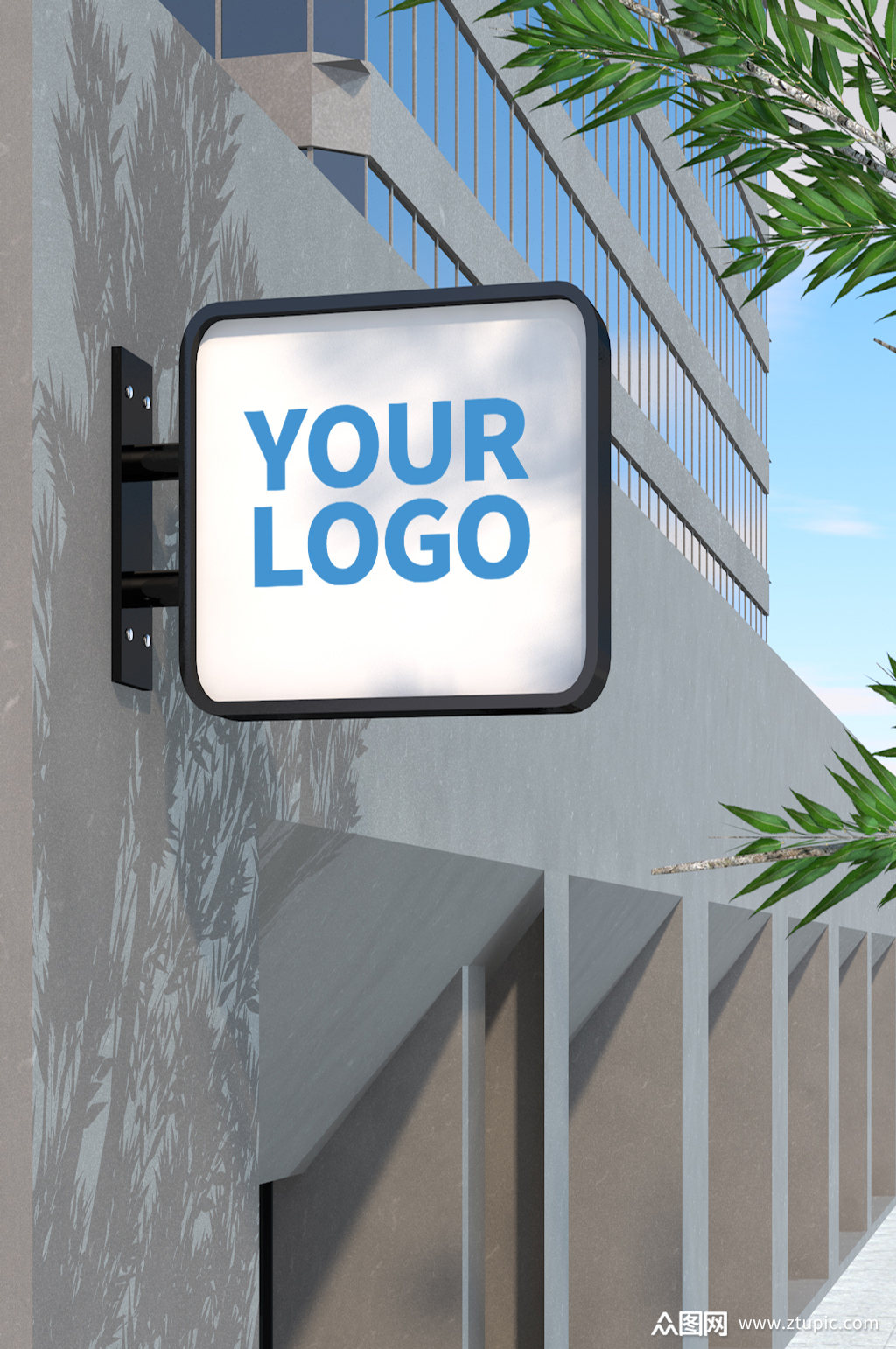 店招logo样机招牌模板下载-编号459058-众图网