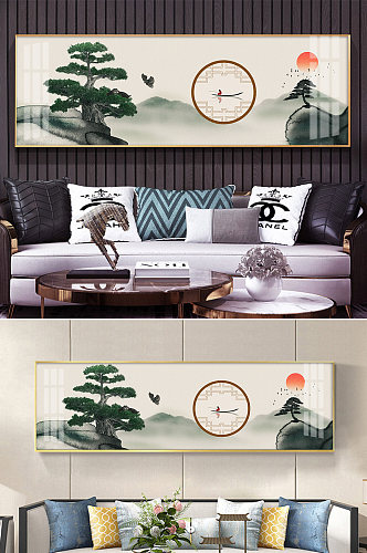 新中式花鸟客厅床头装饰画
