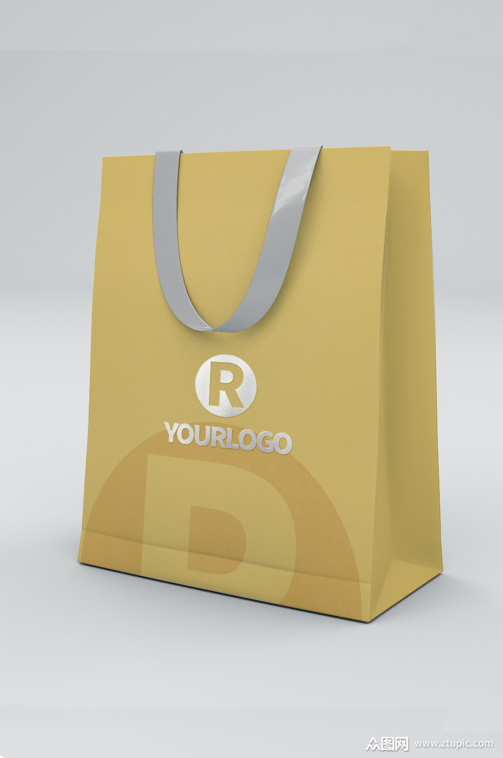 手提纸袋袋子包装烫银样机模板下载-编号491985-众图网