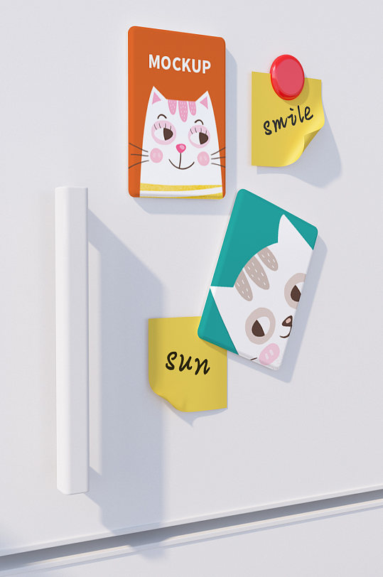 模型冰箱贴墙贴样机-众图网