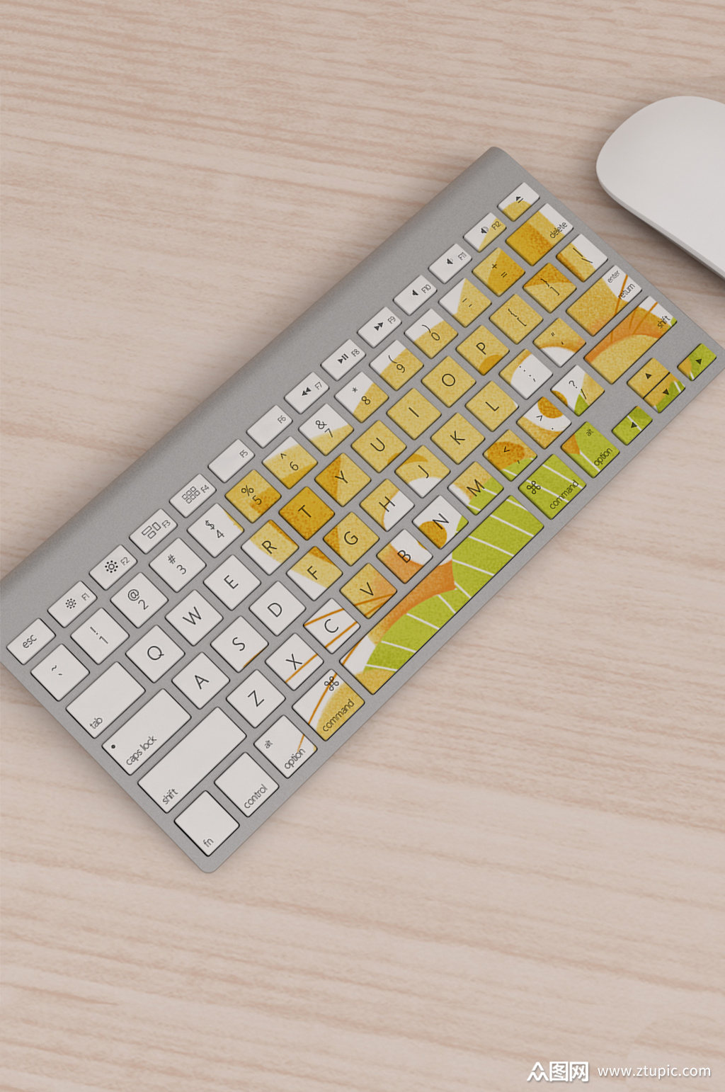 模型键盘贴纸样机模板下载-编号506304-众图网