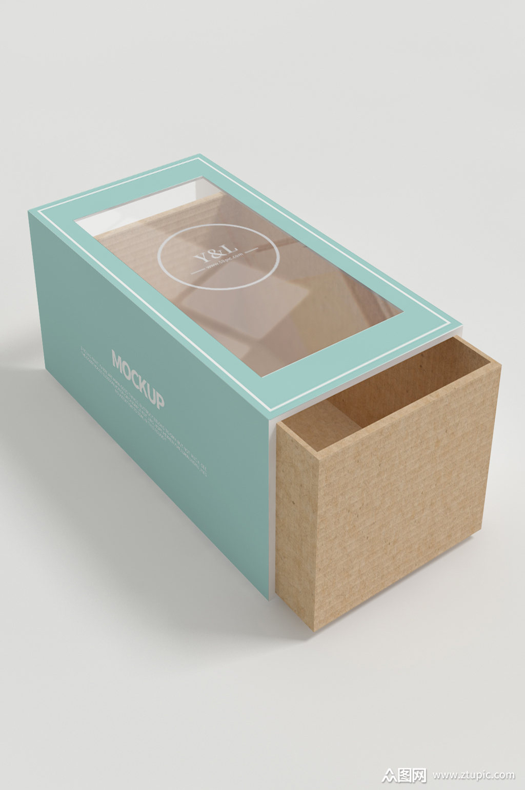 透明盒子抽拉式包装样机