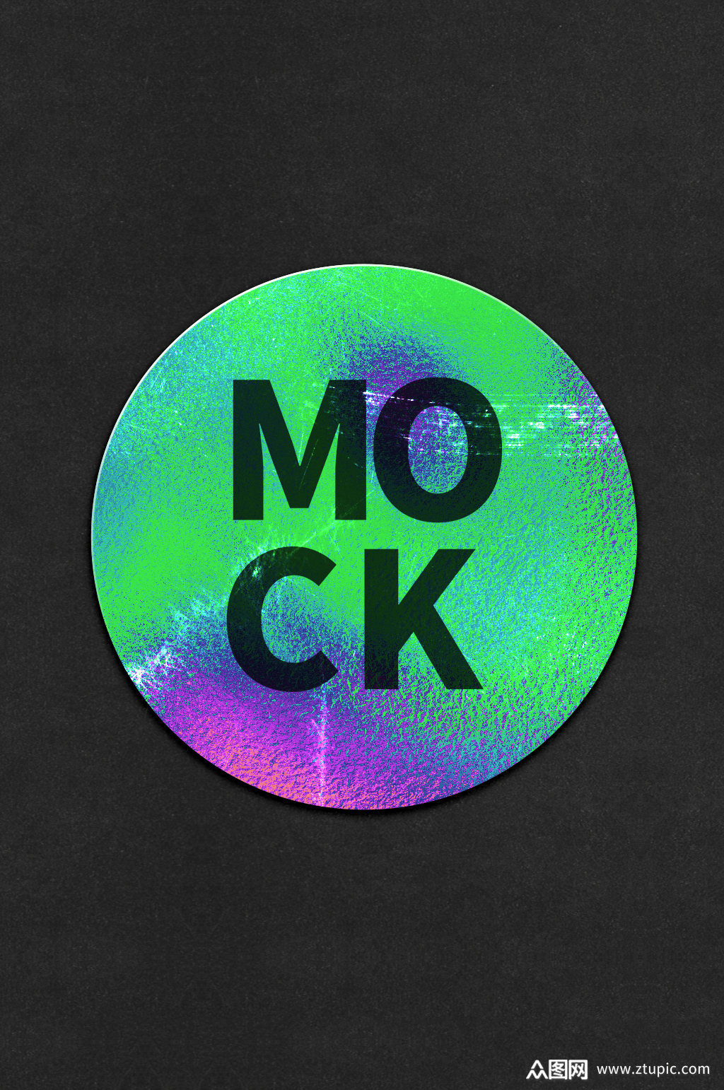 镭射效果贴纸logo样机