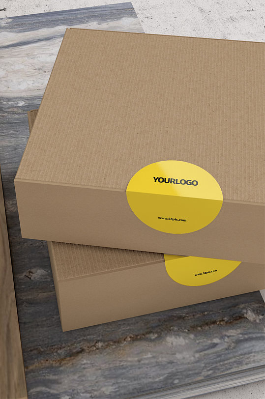 包装盒封口纸胶纸圆标不干胶样机