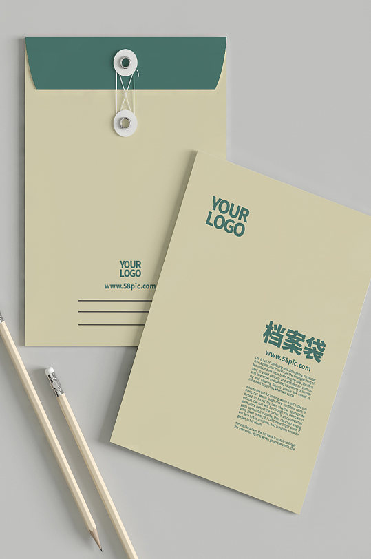 文件袋vi办公样机-众图网