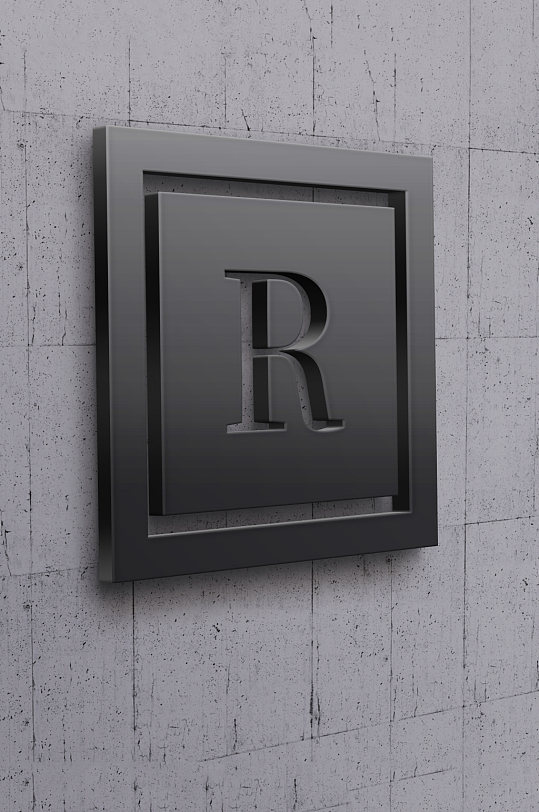 不同质感立体厚度logo样机