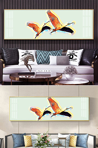 现代抽象动物海鸥轻奢创意装饰画
